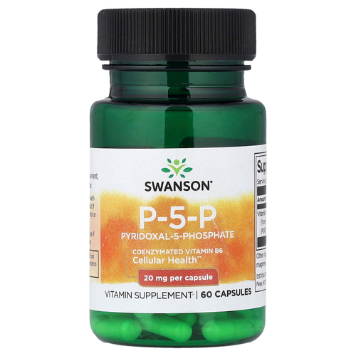 Swanson Vitamins, P-5-P, 20 мг, 60 капсул
