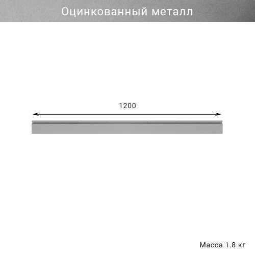 Стальной рейлинг для крюков ( крепление к стене )
