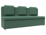 Диван кухонный прямой Маккон 3-х местный, Амур 11 зеленый, Рогожка, 125867