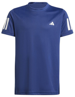 Футболка для мальчика теннисная Adidas Boys Club 3-Stripes - небесный