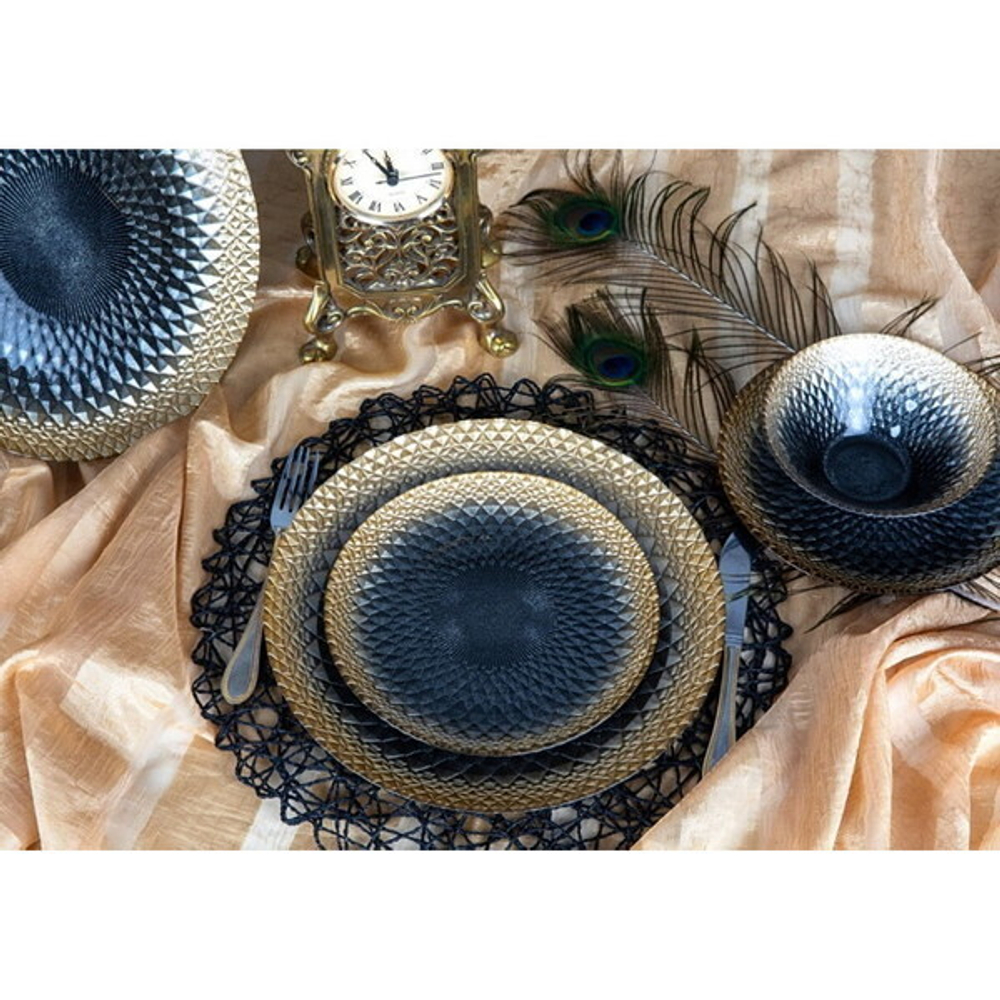 Тарелка 21см «Барокко блэк»