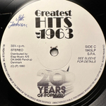 Сборник Greatest Hits Of 1963 2LP (Дания 1990г.)