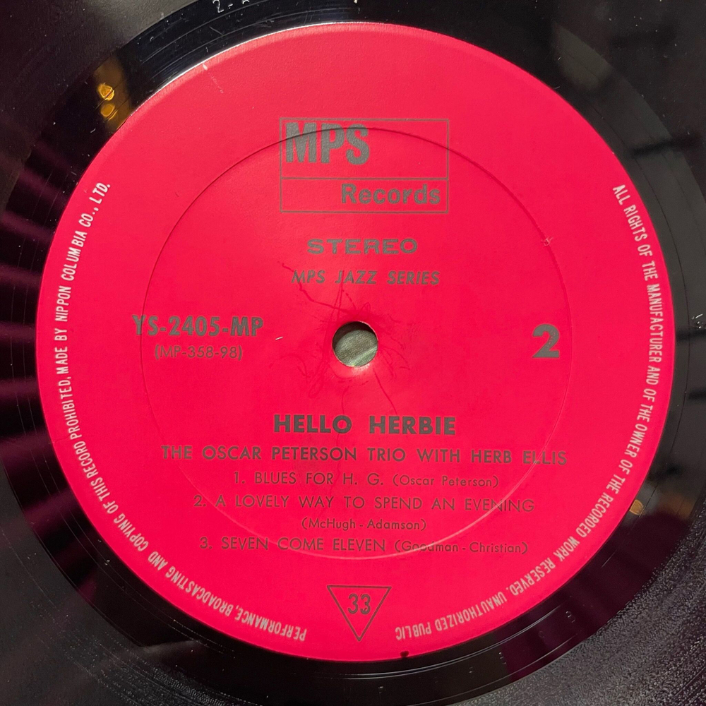 Винтажная виниловая пластинка LP The Oscar Peterson Trio With Herb Ellis Hello Herbie (Japan 1970) (No Obi)
