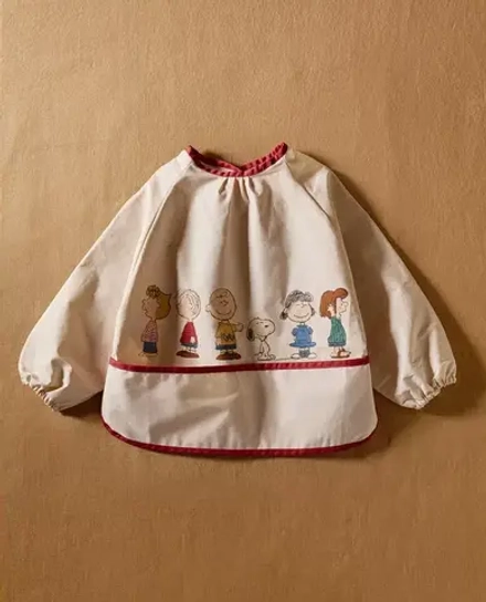 ZARA HOME ДЕТСКИЙ ХЛОПКОВЫЙ НАГРУДНИК PEANUTS™, КРЕМОВЫЙ