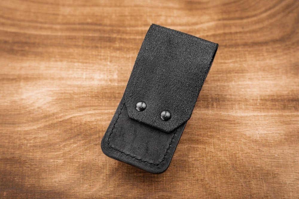 Кожаные ножны для складного ножа, черные