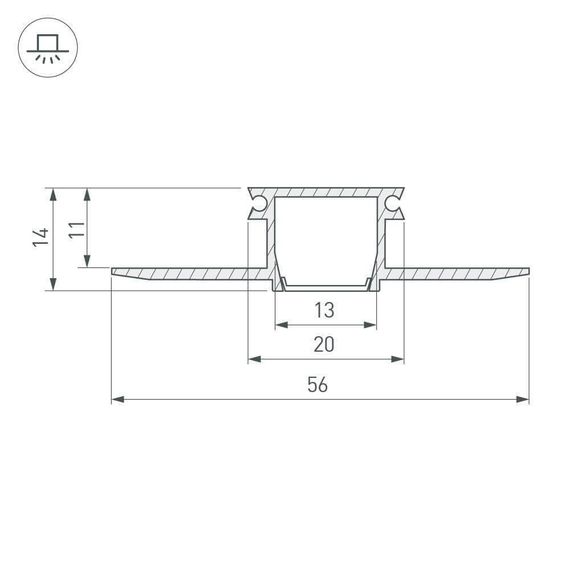 Профиль Arlight PDS-F-HIDE-2000 024017