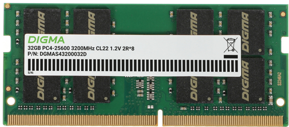 Модуль памяти SODIMM DDR4 32GB Digma DGMAS43200032D