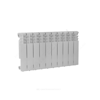 Радиатор алюминиевый Delta Plus 350 6 секций Qну=618 Вт RAL 9016 (белый) Ogint