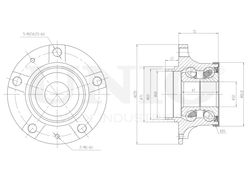 Ступица задняя (с ABS) UNIO HUB-20275
