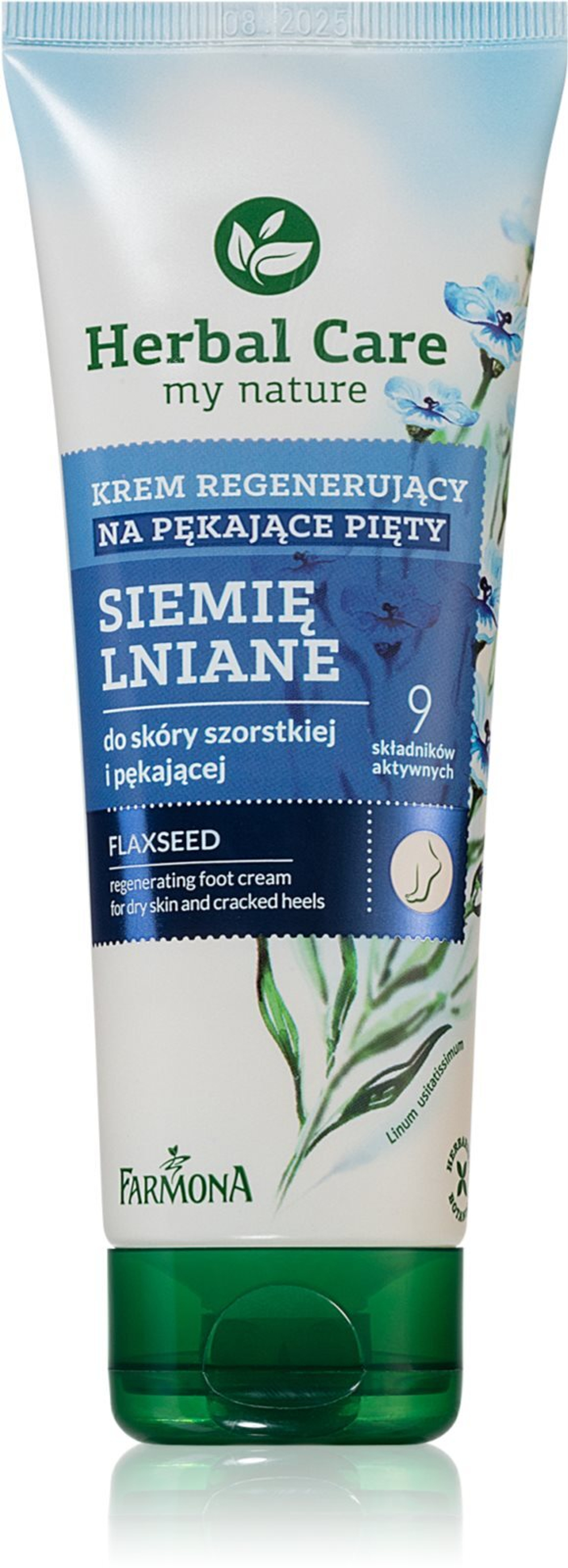 Farmona Herbal Care Flax Seed - крем от трещин на пятках /  (10% Urea) 100  ml  / GTIN 5900117099032