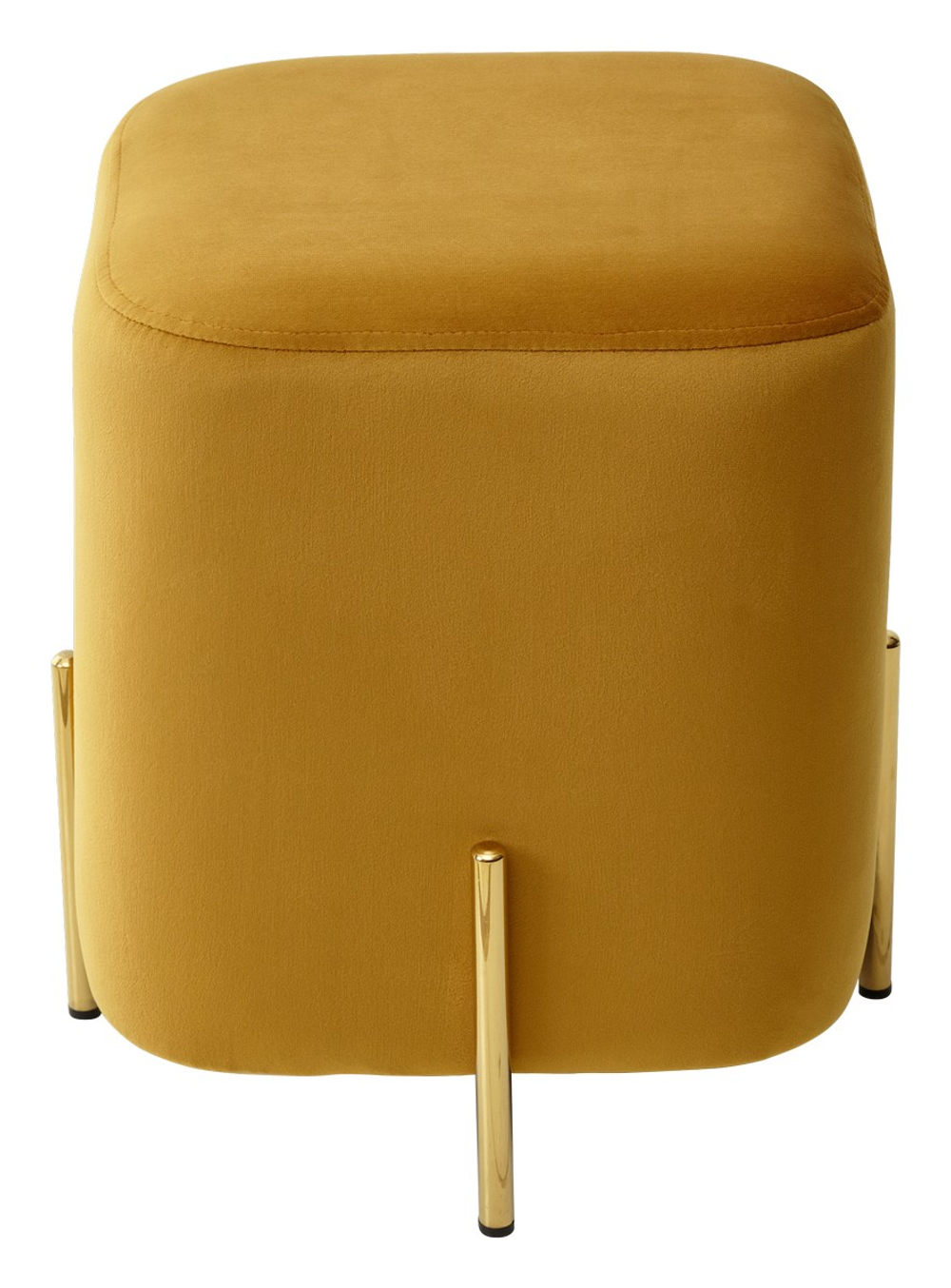 Пуф для гостиной М-City DISAUR Арес (Ares) Bluvel-68 Желтый, Золотой