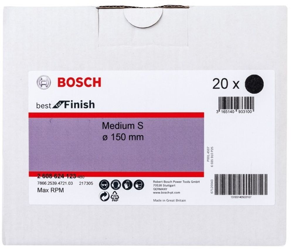 Шлифкруг 150 мм BOSCH Best for Finish Medium S мм