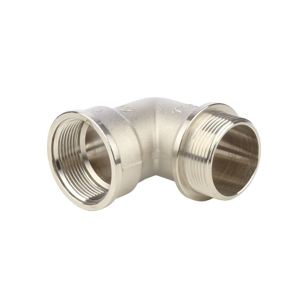 Переход с внутренней резьбы на наружную угловой с упором STOUT SFT 0016 - 1"1/2 (никелированный)