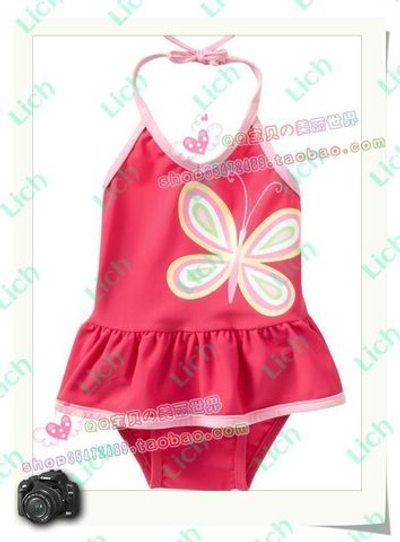 Купальник детский закрытый с принтом бабочки