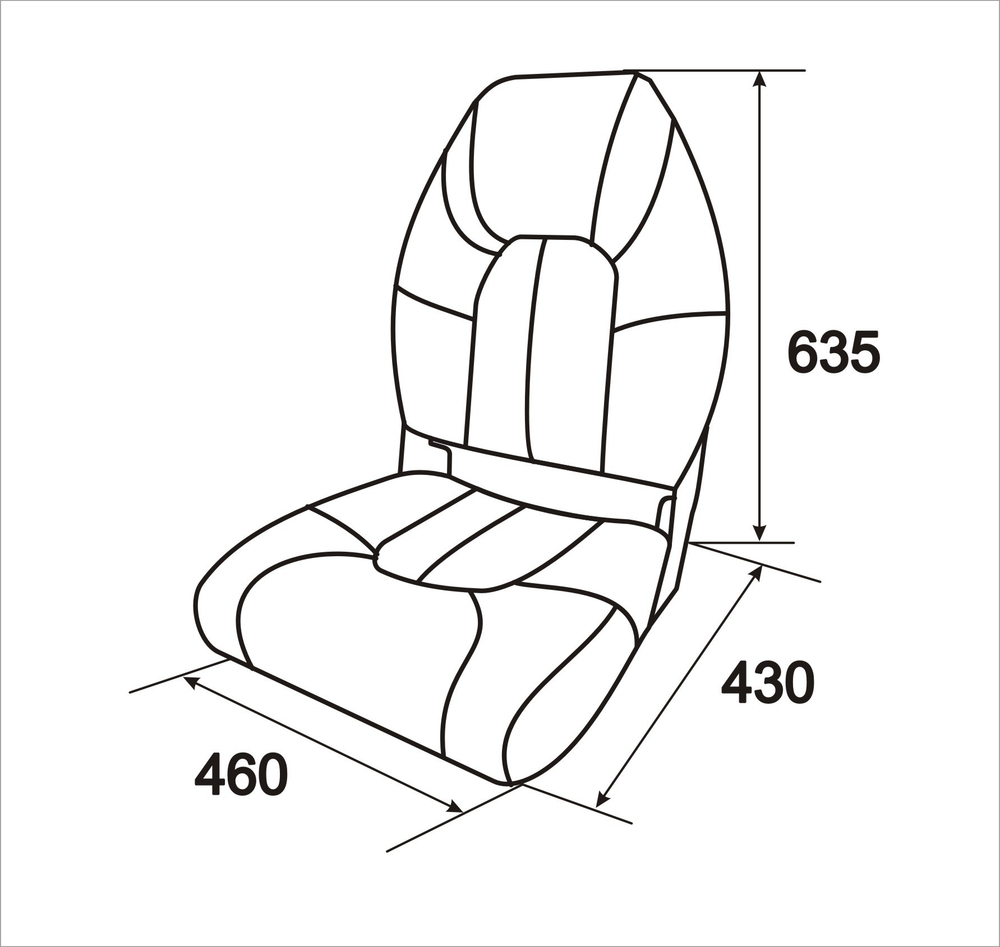 Поворотное кресло в лодку Fisherman High Back