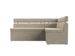 Диван кухонный угловой Классик правый угол, Бежевый, Микровельвет, 117983