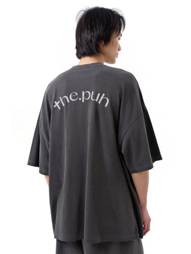Графитовая оверсайз футболка с логотипом