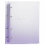 Тетрадь на кольцах А5 175х220 мм, 120 л., пластик, с разделителями, BRAUBERG, Фиолетовый, 404627