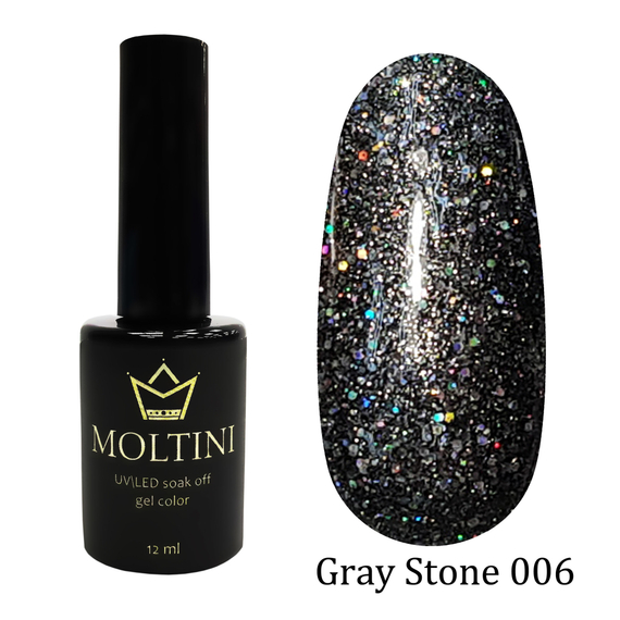 Гель-лак Moltini Gray Stone 006, 12 ml