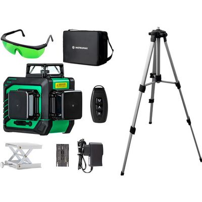 Лазерный уровень INSTRUMAX GREENLINER 3-360 SET+Штатив телескопический TR-120   IM0149_K