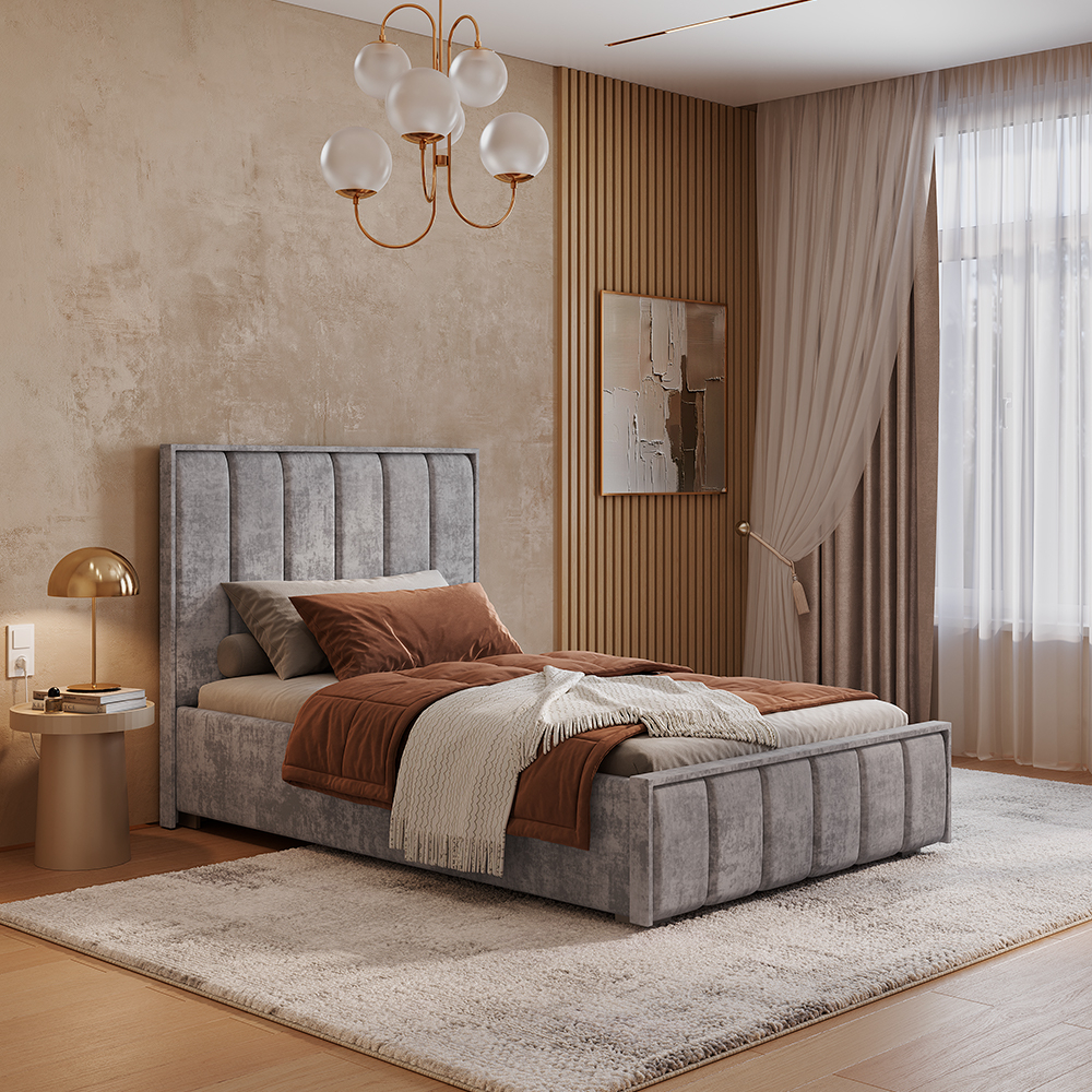 Кровать 1,2 м Мирабель КР-06 NEW хром