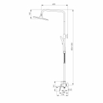 Душевая система 35к MIXLINE ML41-06"Swan White"излив лейка 3 поз.+лейка"Тропический душ"БЕЛЫЙ/ХРОМ