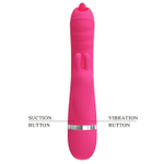 Pretty Love Phoenix – розовый вибратор-кролик с мембранным стимулятором 20,2 см