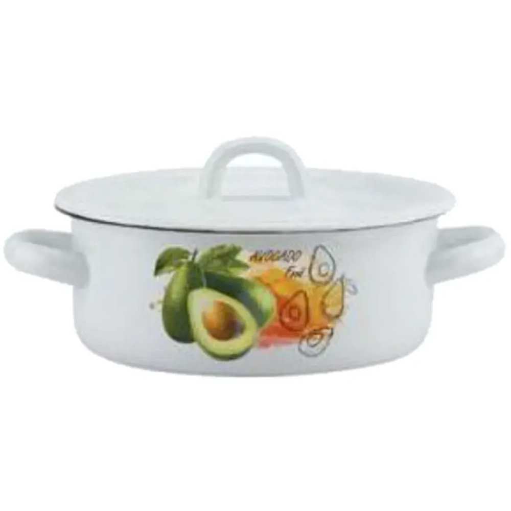 Кастрюля эмалированная 1,5л «Авокадо» 01-1608/4