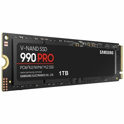 Жесткий диск SSD M.2 1Tb Samsung 990 PRO, 7450/6900MBs, 155000 IOPS, V-NAND MLC, PCI-E4.0x4 (MZ-V9P1T0BW)