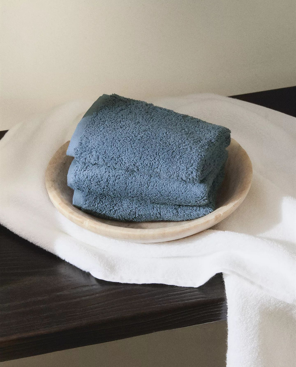 Zara Home - Набор хлопковых полотенец для рук (комплект из 3 предметов)), голубой, 30х30 см