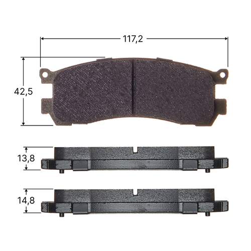 Колодки тормозные дисковые Avantech задние (противоскрипная пластина в компл.) AV807