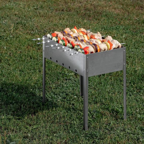 Мангал сборный Helios Light 400x240x400мм, 6 шампуров, сталь 0,4мм (HS-МC.03-Э-1) Helios (0)