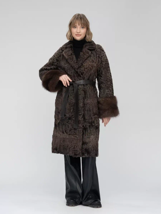 Шуба натуральная каракуль