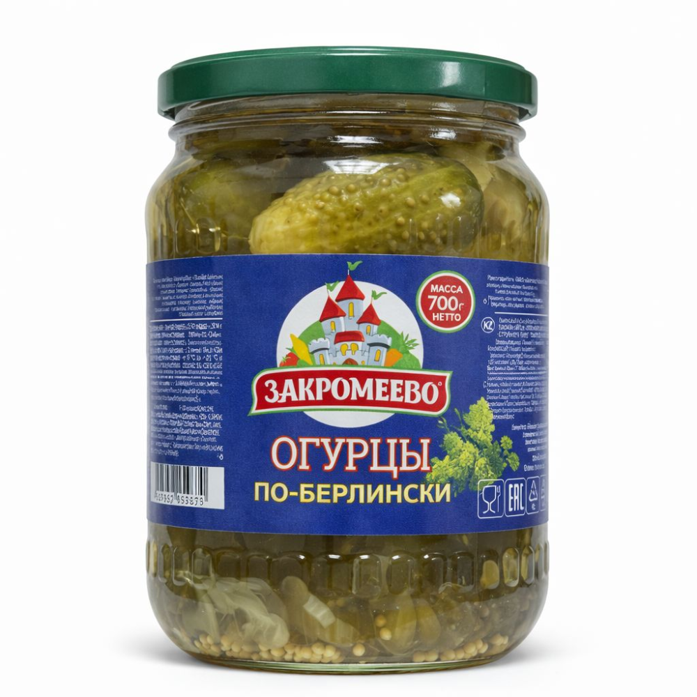 Огурцы Закромеево По-берлински 720 мл