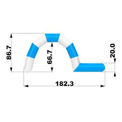 Надувная лестница для бассейна из ПВХ с бассейном, синий, 1,82*1,1*0,87 м