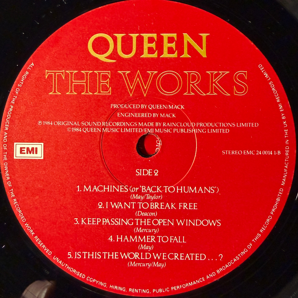 Queen ‎– The Works (Англия 1984г.)Т