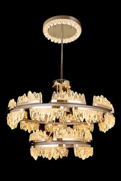 Подвесная люстра LED 245W 3000K/4000K/5500K LE7728/780-2K Gold золото Lara Leon