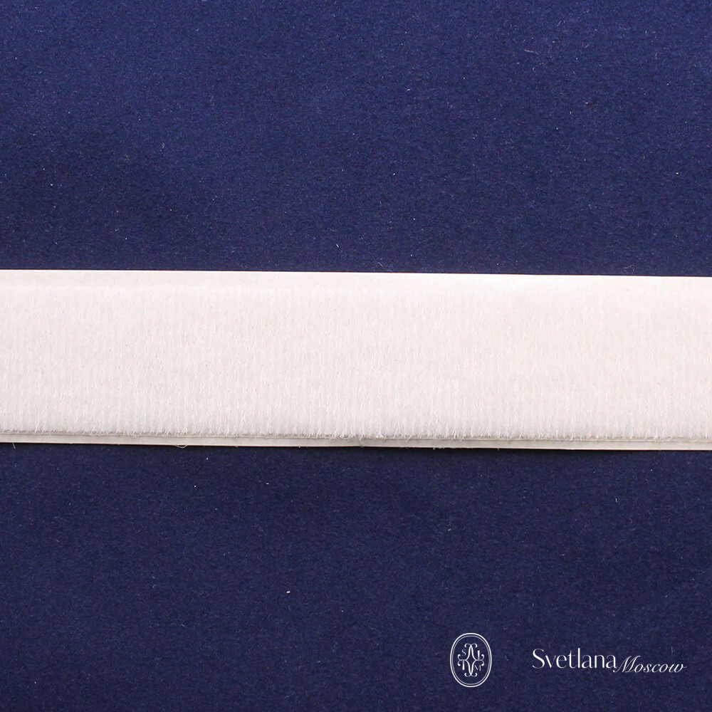 Шторная лента Bandex (клеевая) VELOUR-TAPE SP25 (петля), цвет белый (ширина 20 mm)