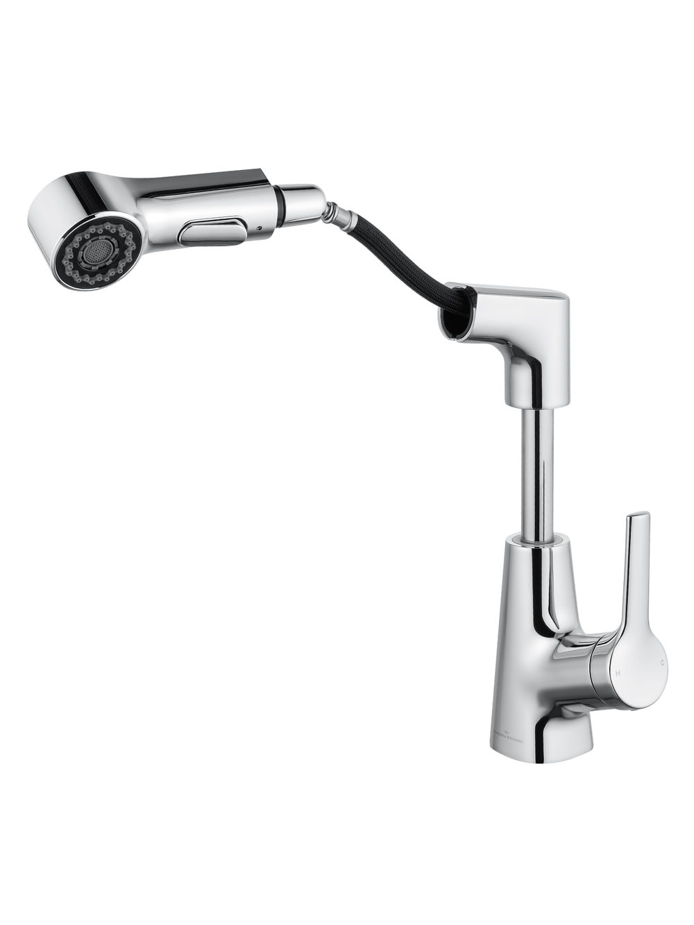 Смеситель для раковины с выдвижным изливом WONZON & WOGHAND, Хром (WW-121B108-CR)