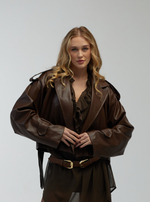 Куртка Joleen с поясом экокожа