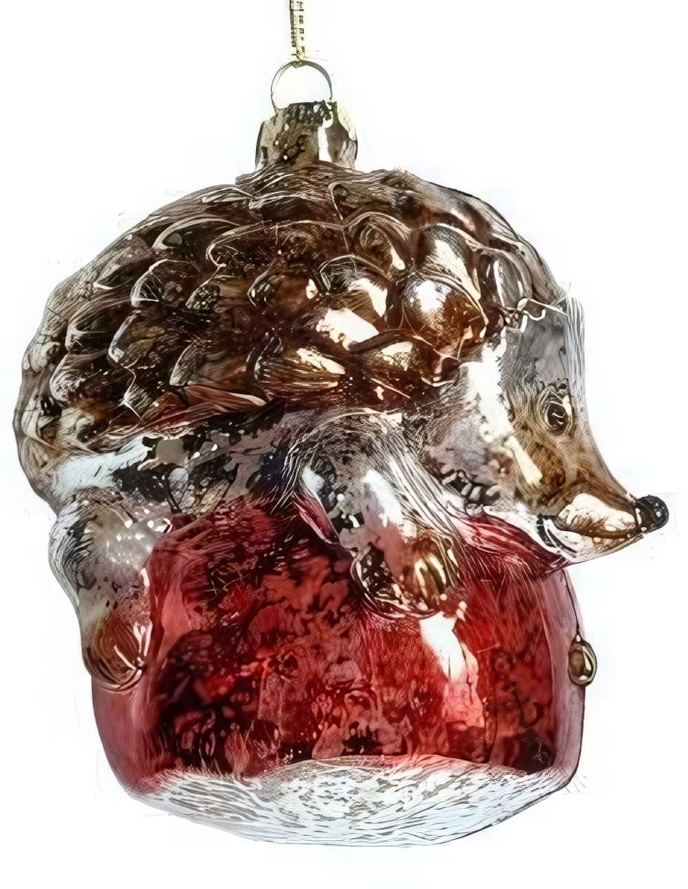 Елочное украшение Ежик 10 см, пластик