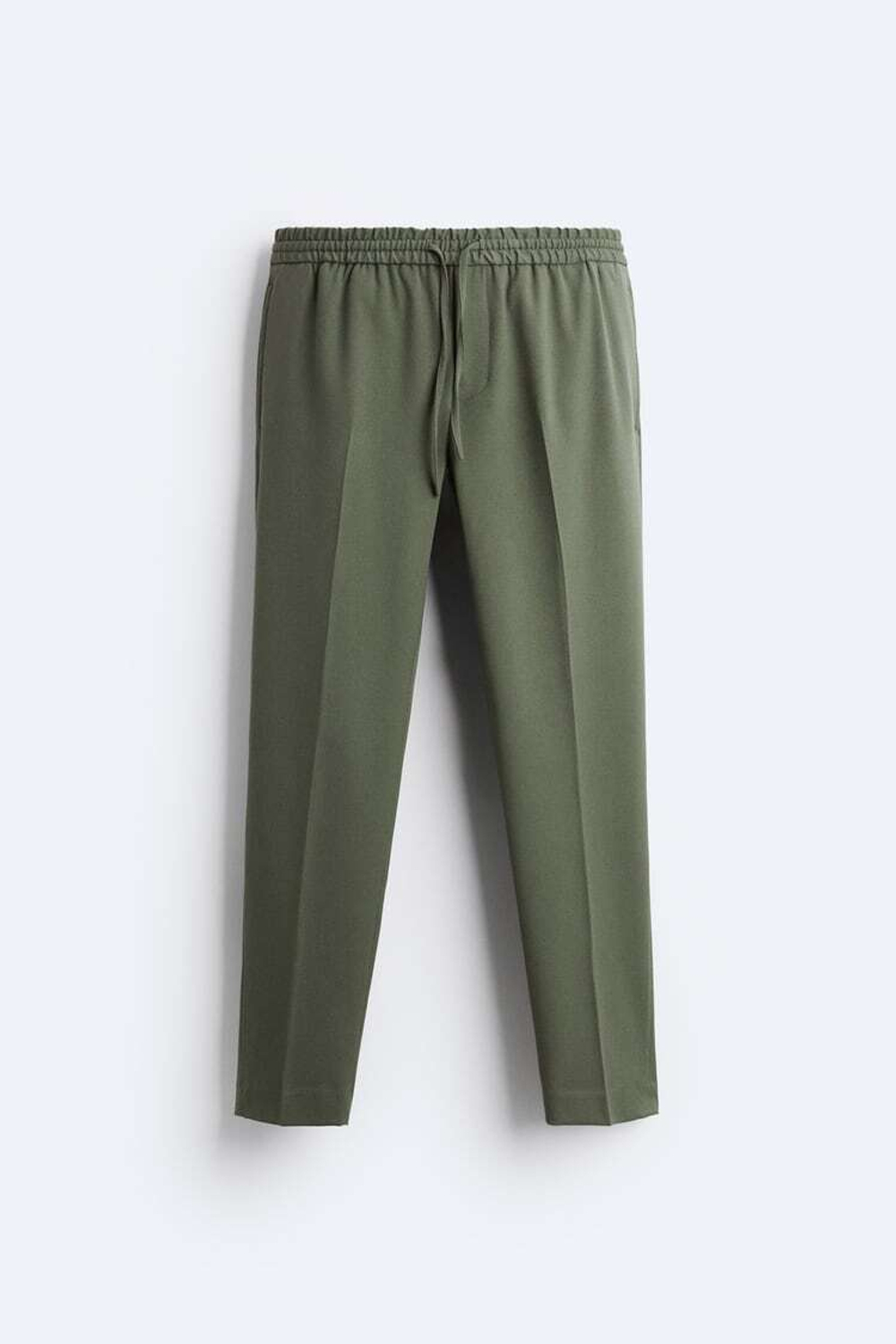 ZARA БРЮКИ-ДЖОГГЕРЫ КОМФОРТНОЙ ПОСАДКИ, ТЕМНЫЙ ХАКИ