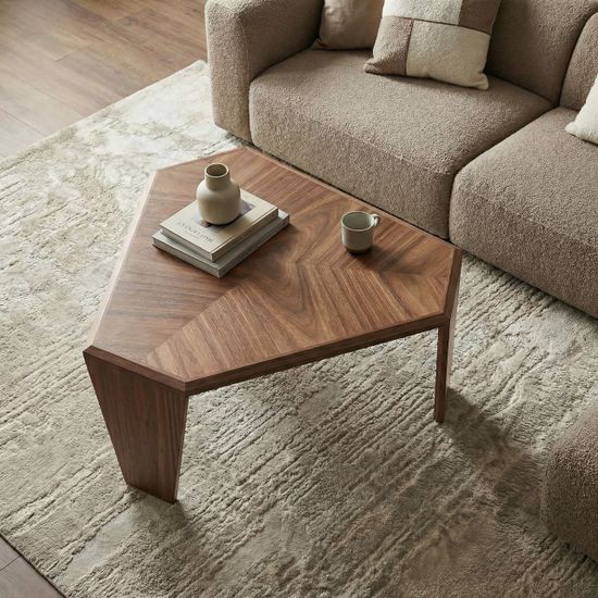 Журнальный столик Nidji 90х70х38 шпон цвет орех