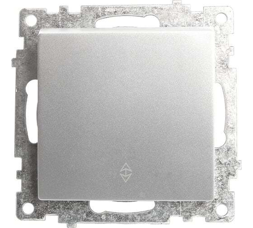 STEKKER Катрин Выключатель мех. проходной 1 кл. 10А серебро GLS10-7105-03 39576