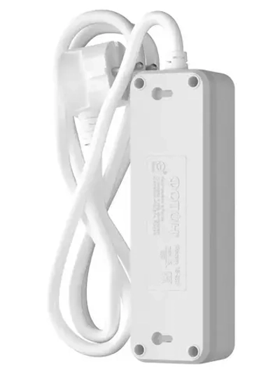 Удлинитель сетевой для розетки ФОТОН 16А 2м 3 розетки с заземлением белый, ГОСТ