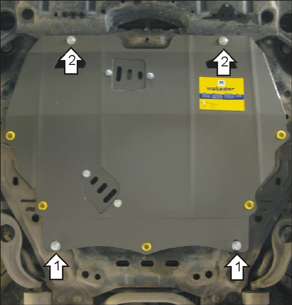 Защита картера Двигателя, КПП. 2 мм, Сталь. для Mazda 6 2007-2012 MOTODOR.01121