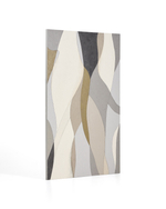 Абстрактный холст Marvilo серо-горчичного цвета 120 x 200 см