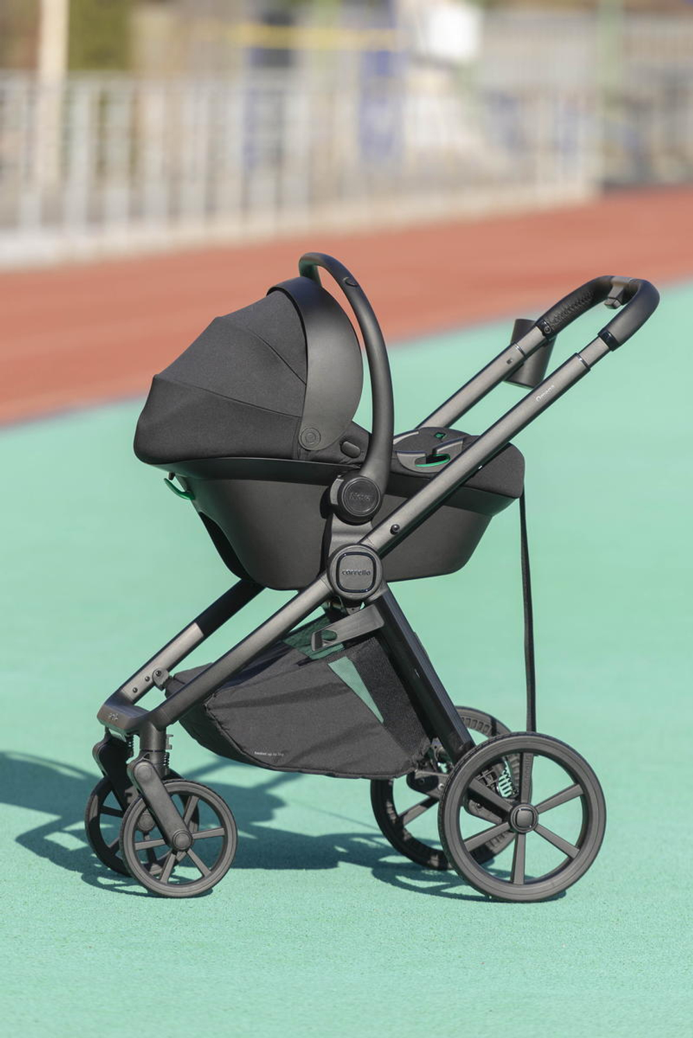 Коляска Carrello Alfa CRL-6522 2025 Nova DK791 Black Line с базой Isofix 4 в 1 Fashion Grey