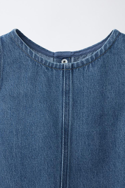 ZARA ДЖИНСОВЫЙ ТОП, СИНИЙ