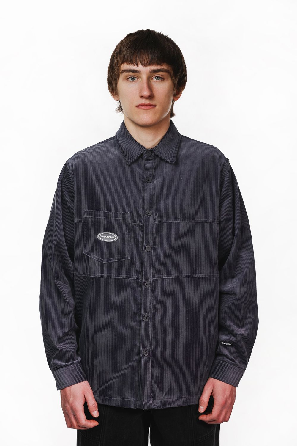 Рубашка Ymkashix Velvet Button графитовая